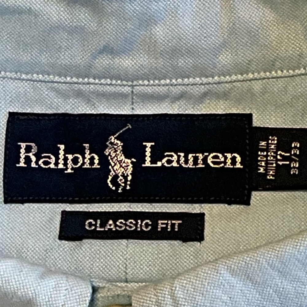 Ralph Lauren Mens Oxford Shirt size 17 32/33 - Picture 7 of 7